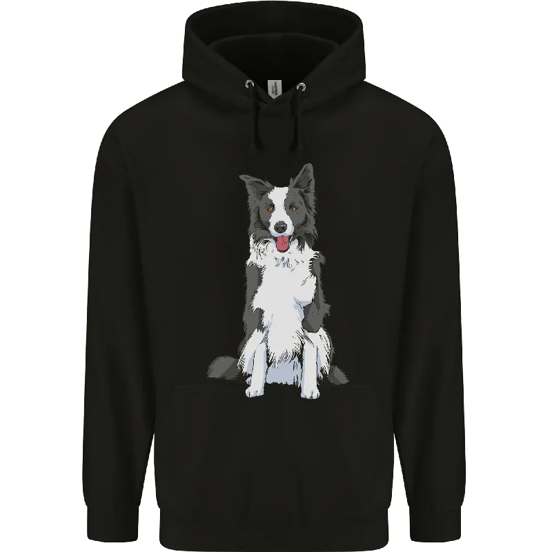 athletic hoodieA Border Collie Mens 80% Cotton Hoodie