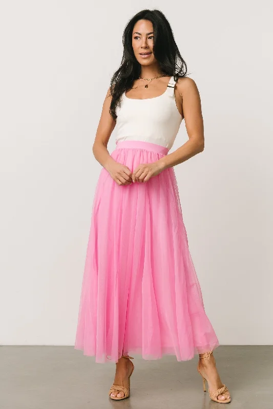 floral wrap dressMila Tulle Skirt | Taffy Pink