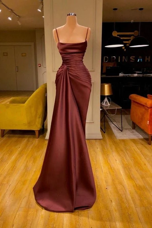 Price Break Fabulous Cabernet Spaghetti-Straps Mermaid Prom Dress With Ruffles,DS4682 Price Break Fabulous Cabernet Spaghetti-Straps Mermaid Prom Dress With Ruffles,DS4682