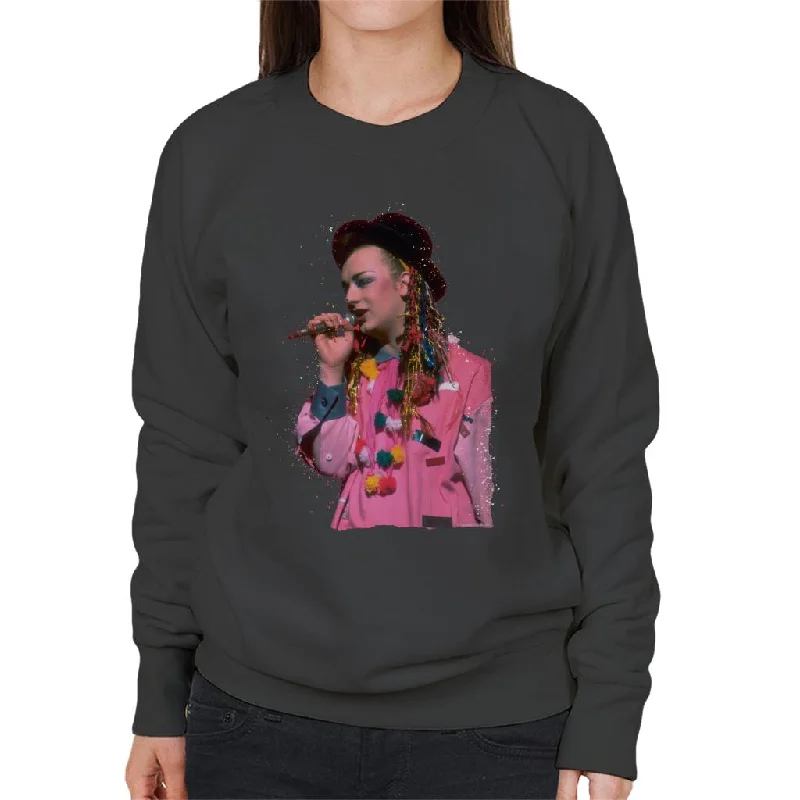 Price Drop TV Times Boy George 80s Particle Effect Women's Sweatshirt