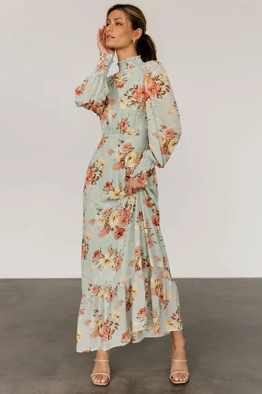 off-shoulder dressLuciana Maxi Dress | Sage Multi