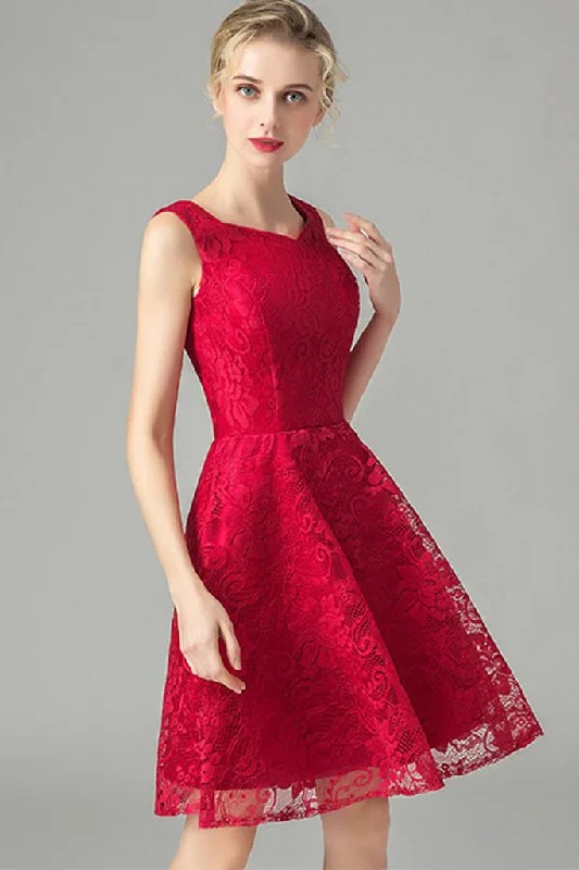 Value Deals SLEEVELESS LACE A-LINE DRESS