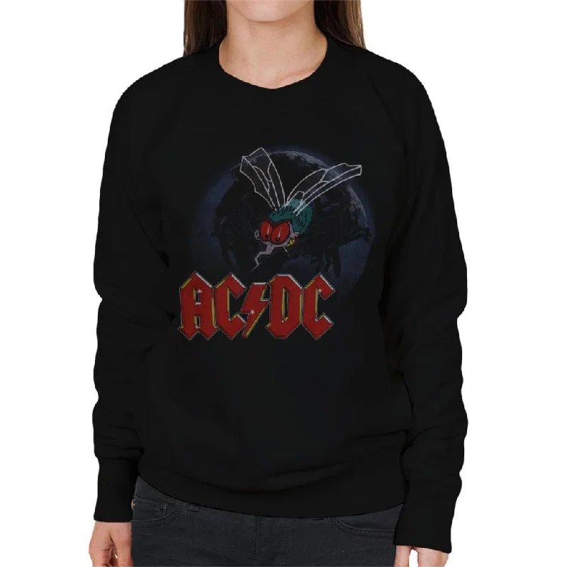 premium gym hoodieAC/DC Mosquito From Above Logo Women's Sweatshirt