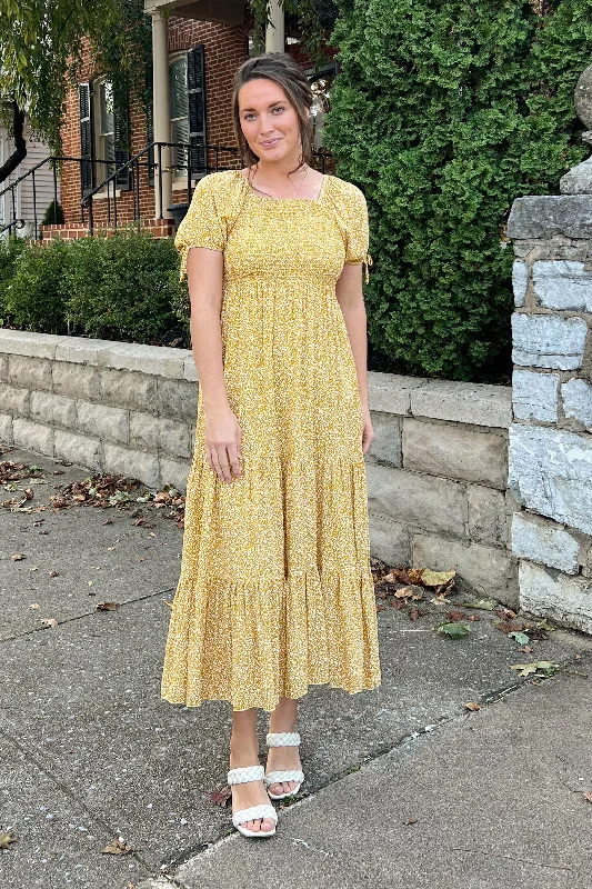 Seasonal Clearance The Kennedy Leopard Print Dress in Mustard (FINAL SALE)