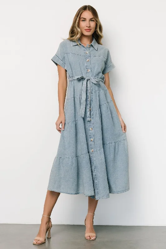 minimalistic dressLogan Button Up Dress | Denim