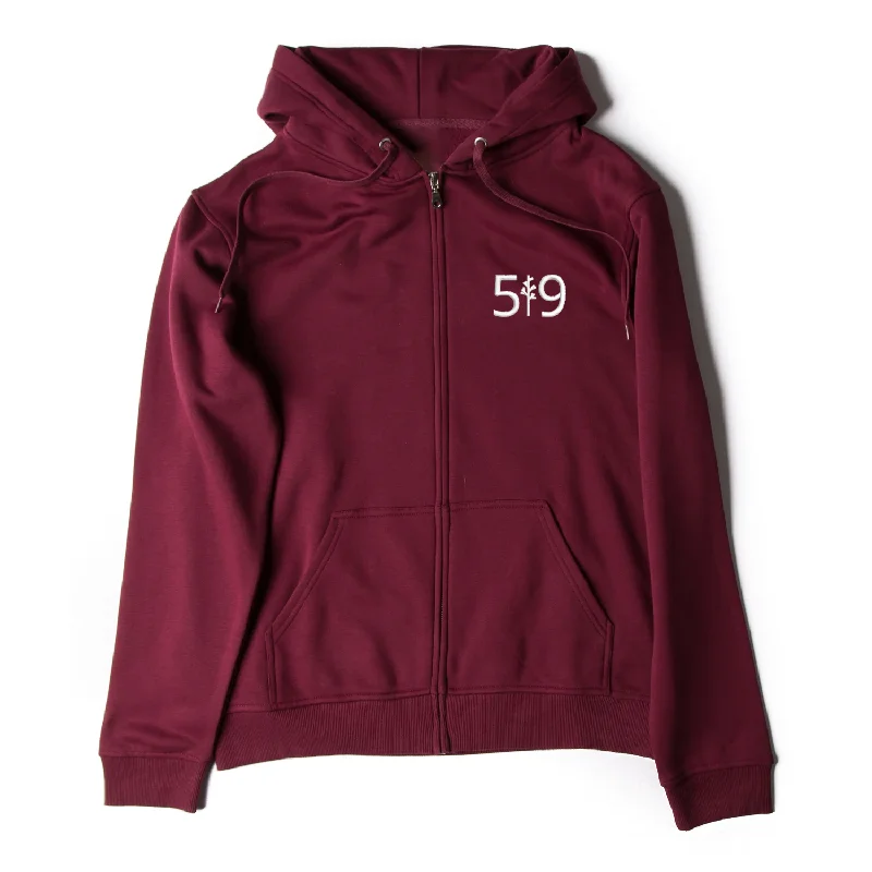 oversized sports sweatshirt519 EMBROIDERED ZIP-UP (UNISEX)