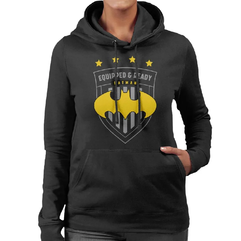 zip-up hooded sweatshirtBatman Sports Equipped And Ready Women's Hooded Sweatshirt