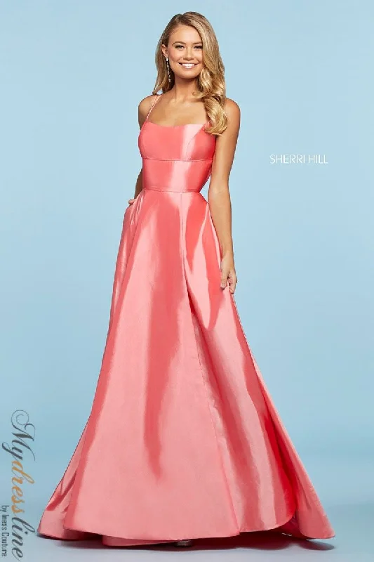 satin midi dressSherri Hill 53531