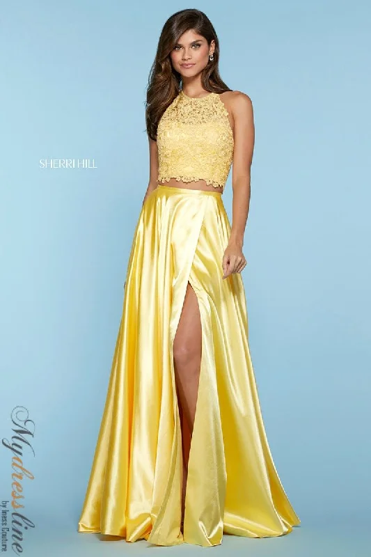 draped dressSherri Hill 53268