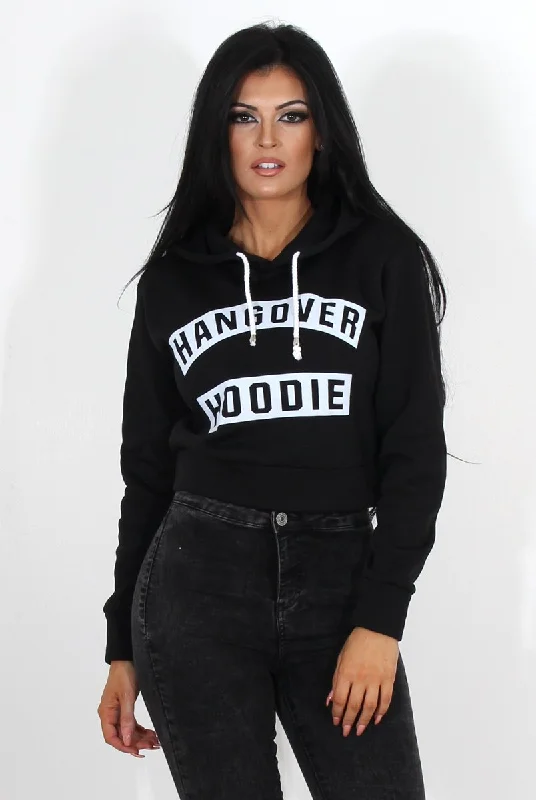 fitted pullover sweaterHailey Black Hangover Hoodie