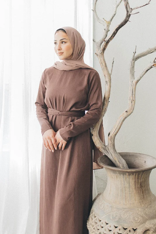 Lowest Price Irene Textured Sheath Dress- Mocha