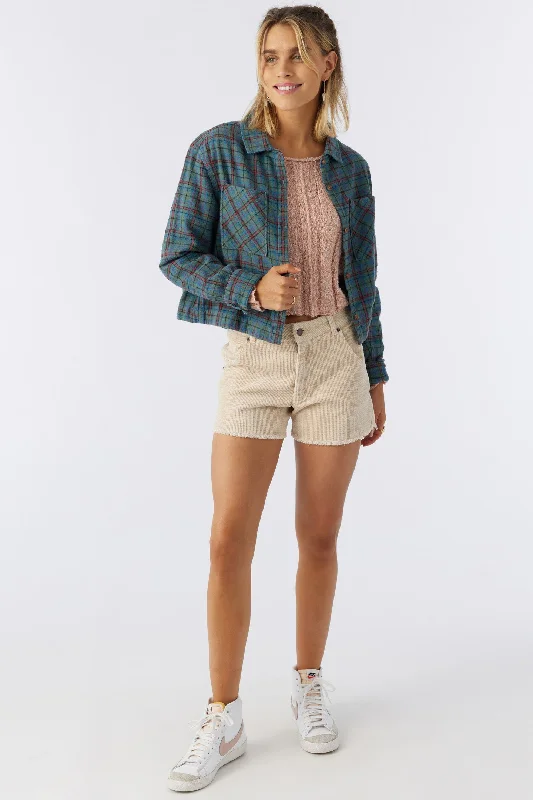 lightweight hooded sweatshirtPIPPA CROP FLANNEL