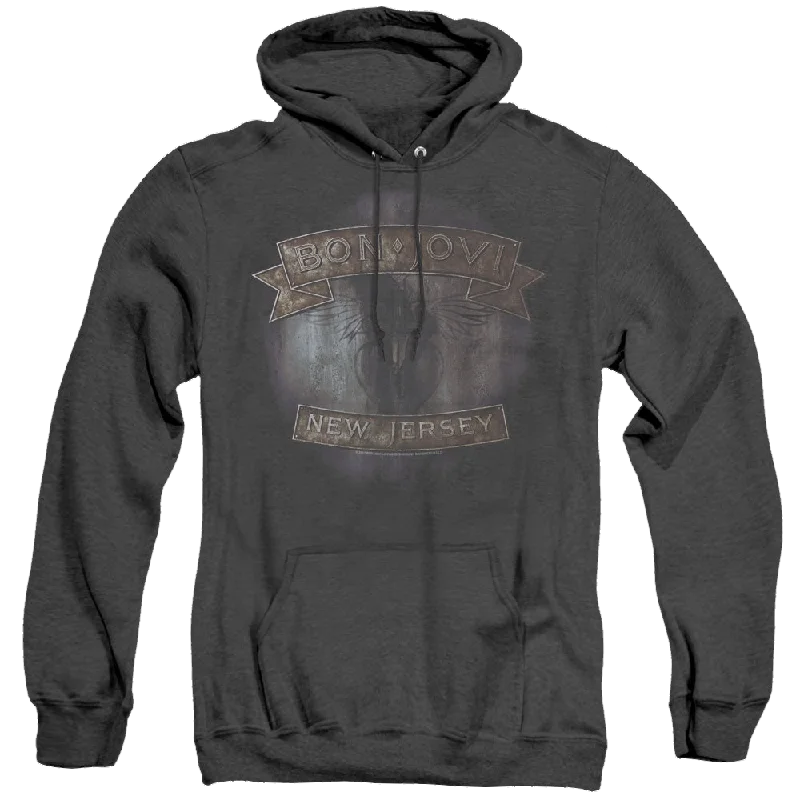 warm hooded sweatshirtBon Jovi New Jersey - Heather Pullover Hoodie