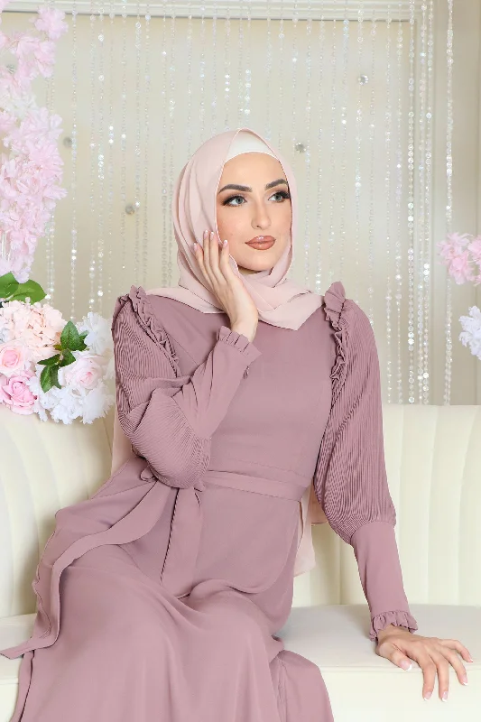 Get It Before It’s Gone Julia Pleat Chiffon Dress- Rose Pink