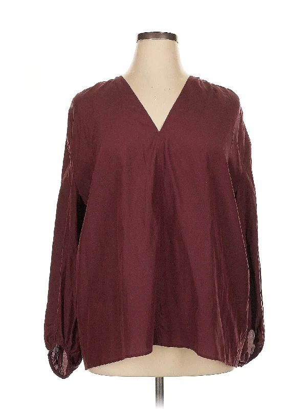 Deep Discounts Long Sleeve Silk Top