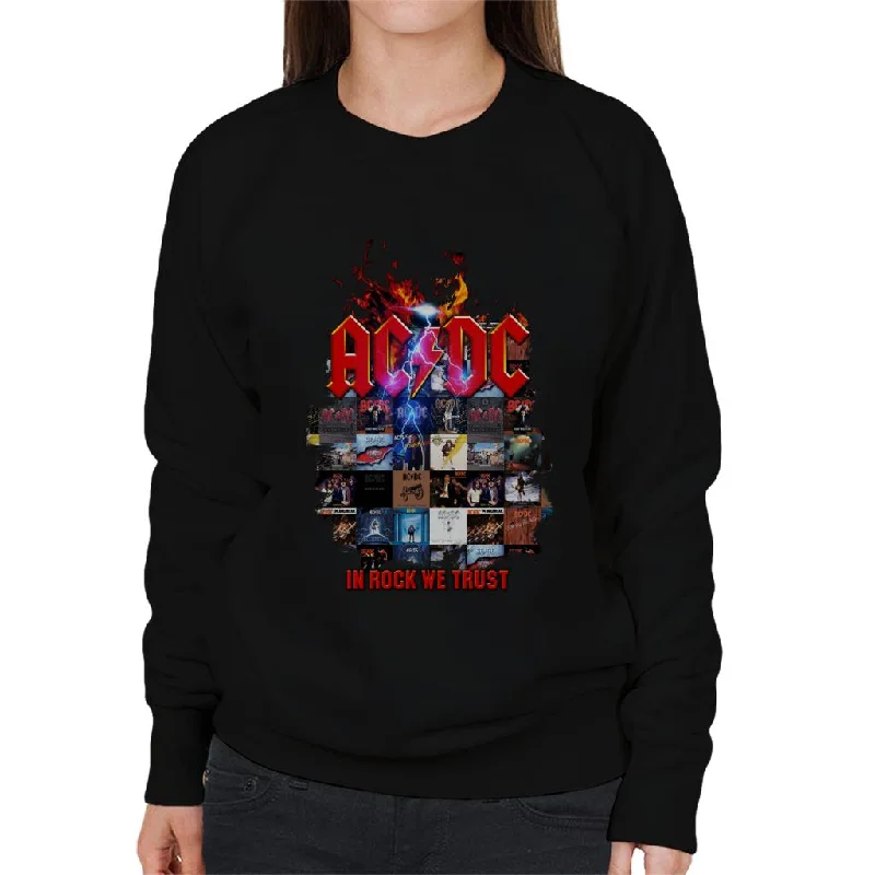 athletic style hoodieACDC In Rock We Trust Women's Sweatshirt