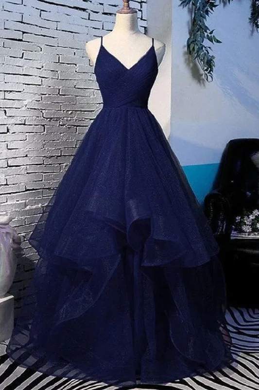 Price Meltdown Shiny V Neck Navy Blue Long Prom Dresses, Fluffy Navy Blue Formal Evening Dresses, Sparkly Ball Gown,DS4418 Price Meltdown Shiny V Neck Navy Blue Long Prom Dresses, Fluffy Navy Blue Formal Evening Dresses, Sparkly Ball Gown,DS4418