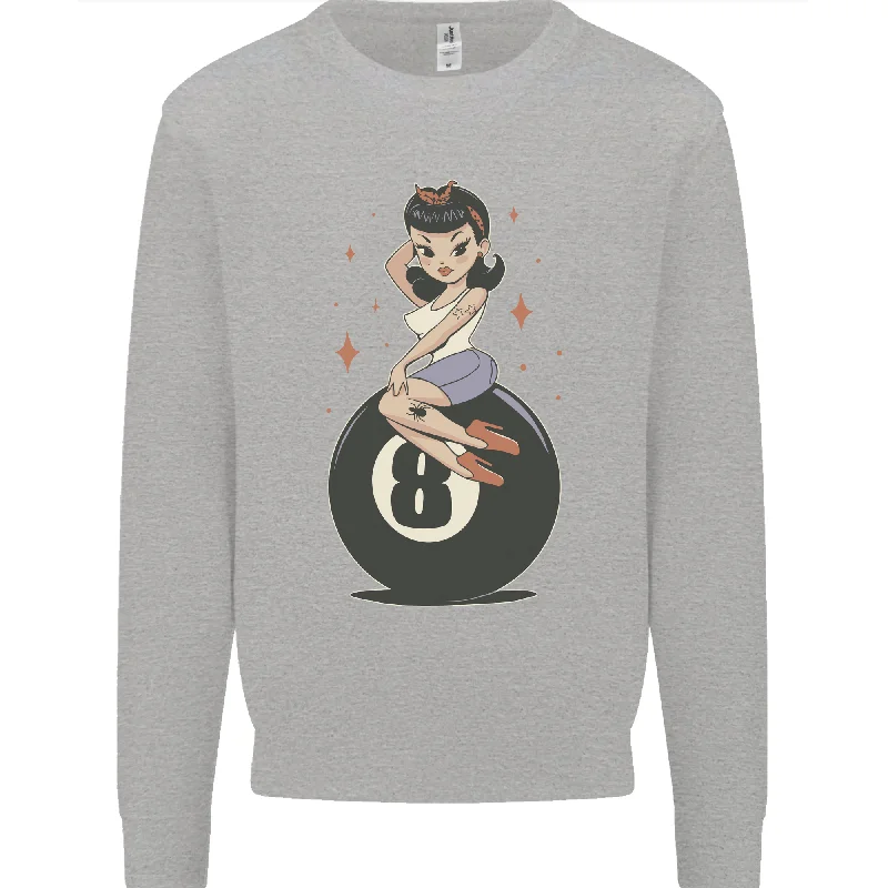 athletic streetwear sweatshirt8-Ball Pool Pinup Mens Sweatshirt Jumper