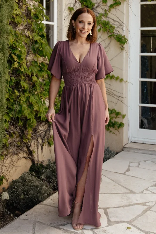 layered dressVerona Smocked Maxi Dress | Vintage Plum