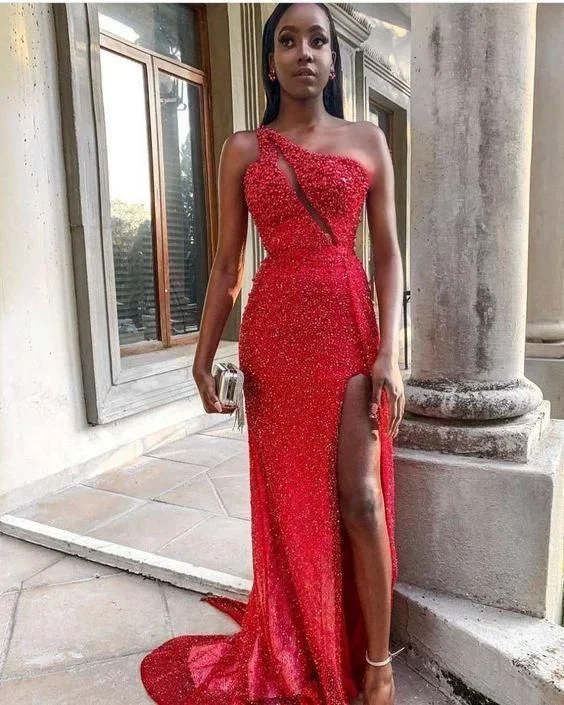 Last Chance Red long prom dress Red sleeveless evening gown,DS4030