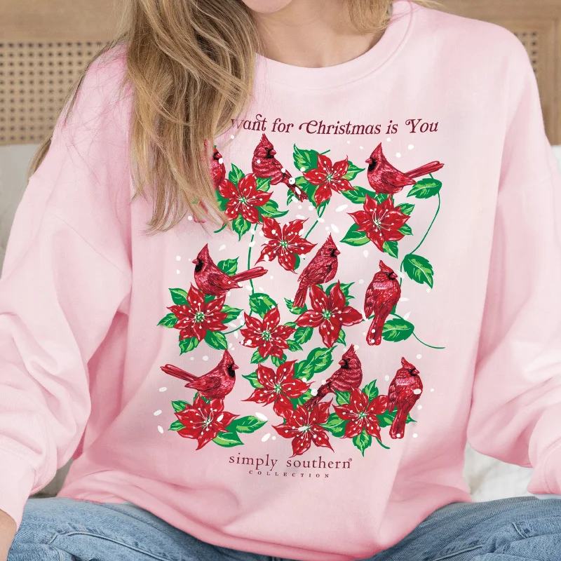 minimaSimply Southern Red Cardinals Holiday Christmas Crew Sweatshirt