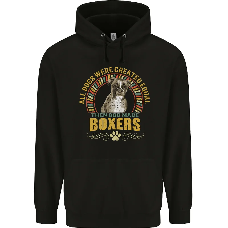 comfortable hooded sweatshirtA Boxer Dog Mens 80% Cotton Hoodie