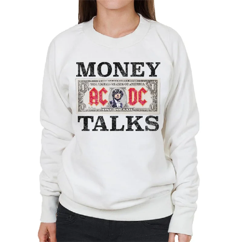 modern athletic hoodieAC/DC Dollar Bill Money Talks Women's Sweatshirt