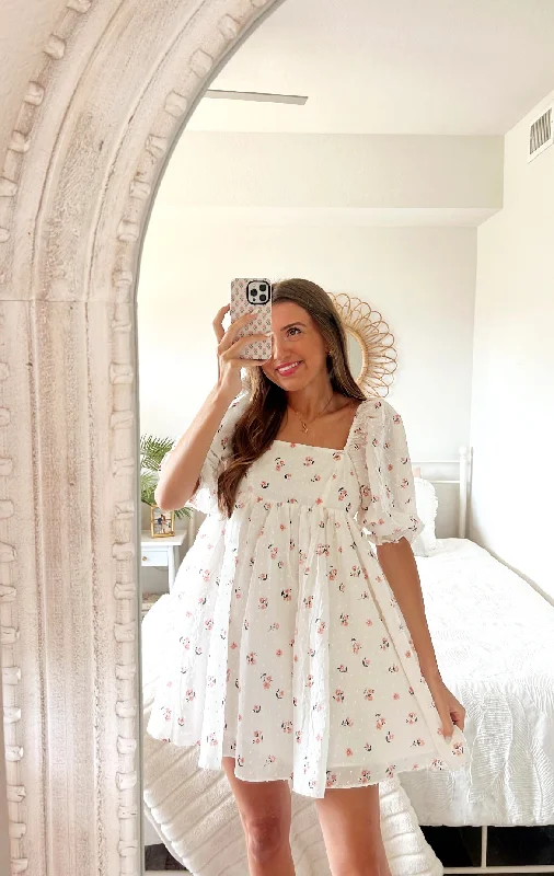 puff sleeve dressBLOOMING BABYDOLL DRESS