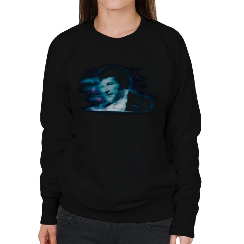 Price Cut TV Times Pianist Liberace Blue Static Women's Sweatshirt
