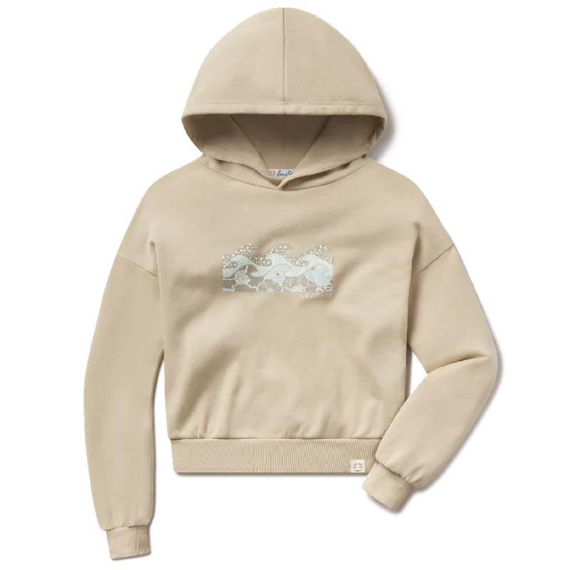 Extra Savings Widespread Kelpy Floral Cropped Hoodie