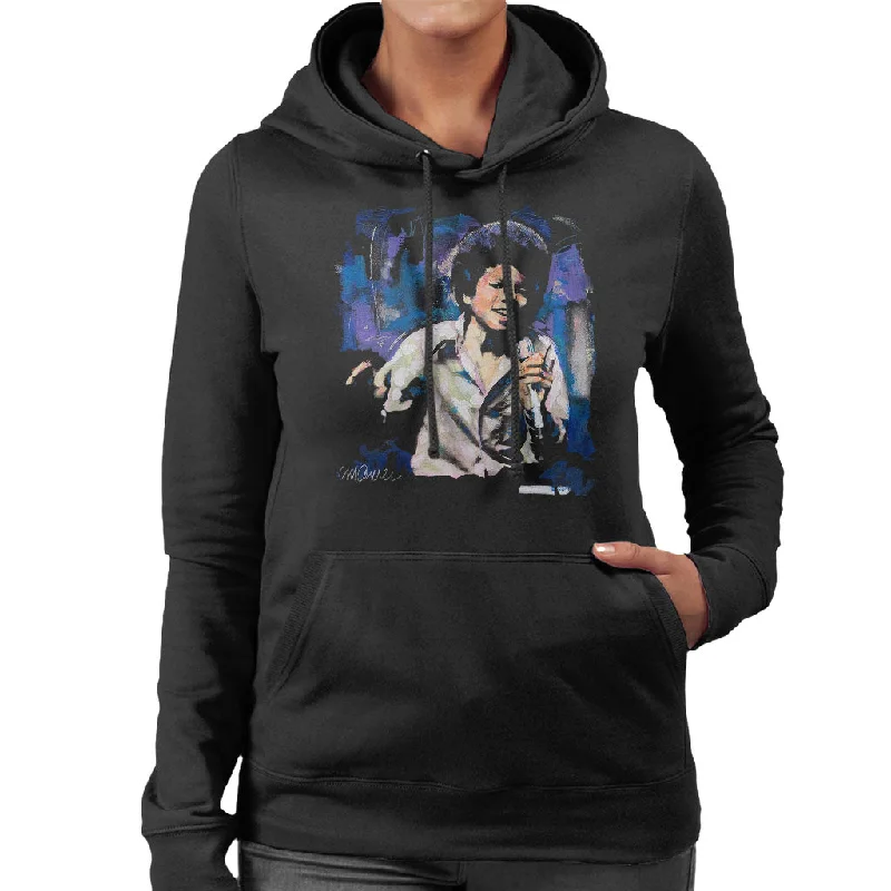 chic fitness hoodieSidney Maurer Original Portrait Of Young Michael Jackson Women's Hooded Sweatshirt