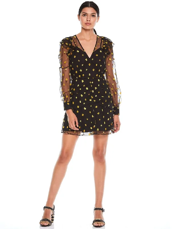 Limited Stock TALULAH-MIGHTNIGHT FIELD L/S MINI DRESS