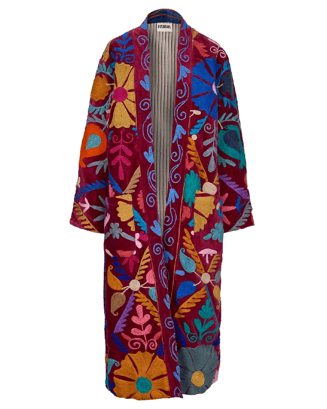 YEAR-End Clearance Velvet Suzani Coat
