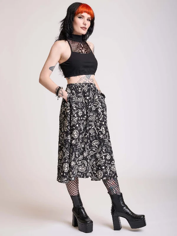 sleek midi dressLunar Garden Witch Midi Skirt