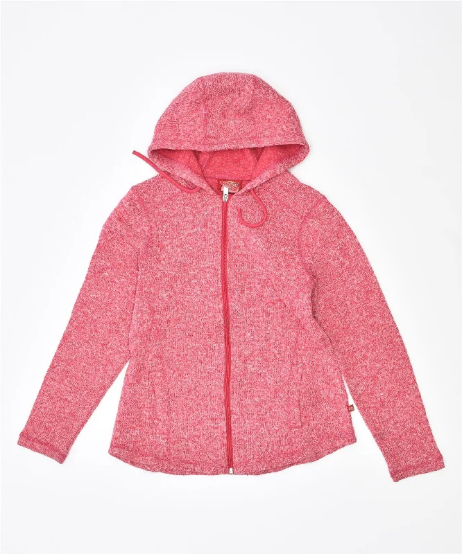 sleek zip-up hoodieDICKIES Womens Zip Hoodie Sweater UK 10 Small Pink Flecked Polyester