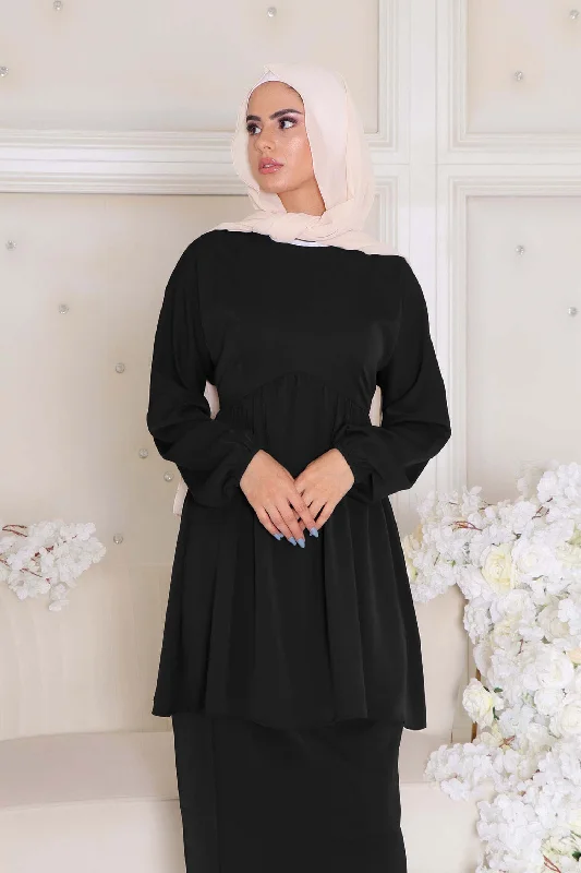 ashionable dressKim Smock Top- Black