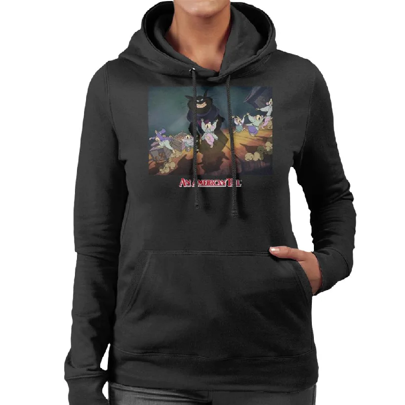 Great Deals An American Tail Cossack Cats Looming Women's Hooded Sweatshirt