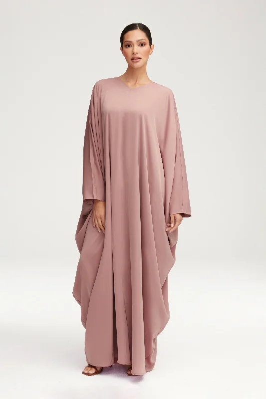 fitted cocktail dressAnisa Satin Kaftan - Dusty Rose