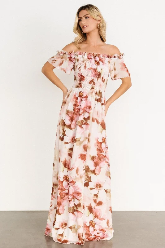 Crazy Deals Elina Maxi Dress | Mauve Multi Floral