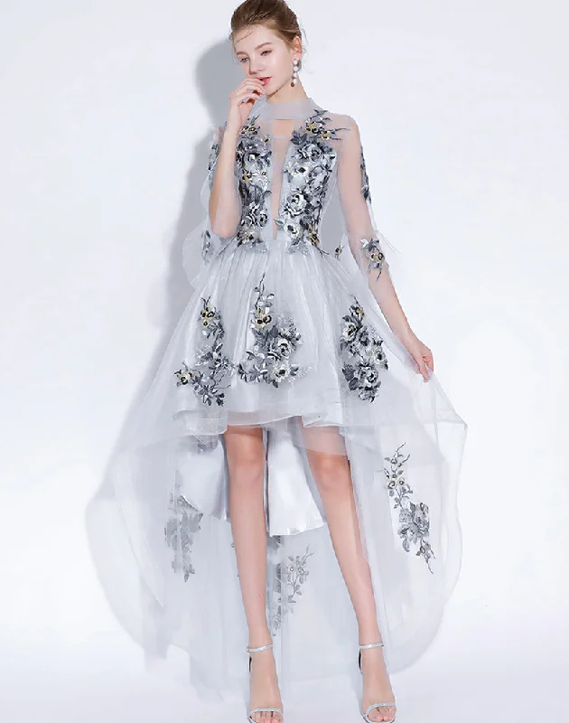 Weekend Special Embroidered High-low Formal Dress - L in Clearance
