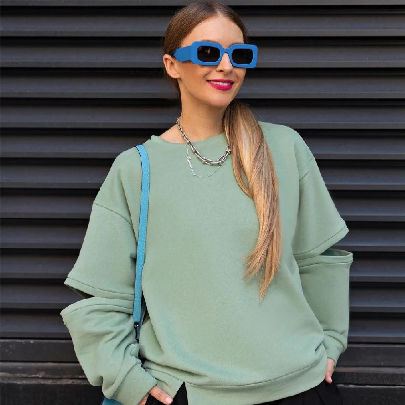 Epic Deals Round Neck Printed Loose Sweatshirt Women