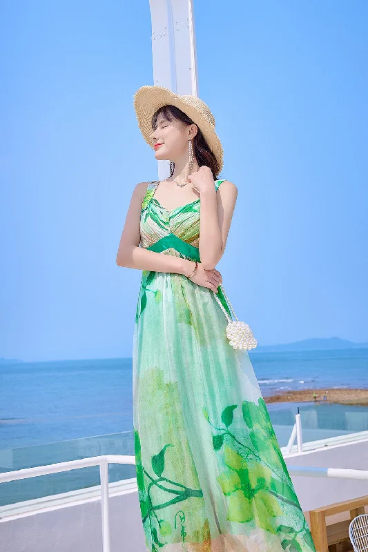 Year-End Sale Silk Spaghetti Strap Dress