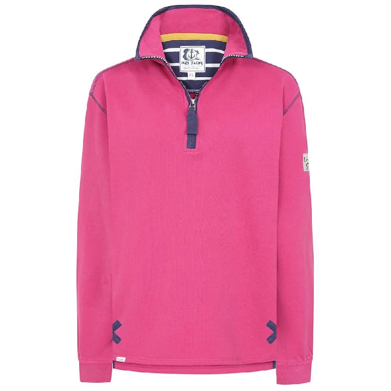 fitted workout hoodieLJ3 - Ladies 1/4 Zip Sweatshirt - Honeysuckle