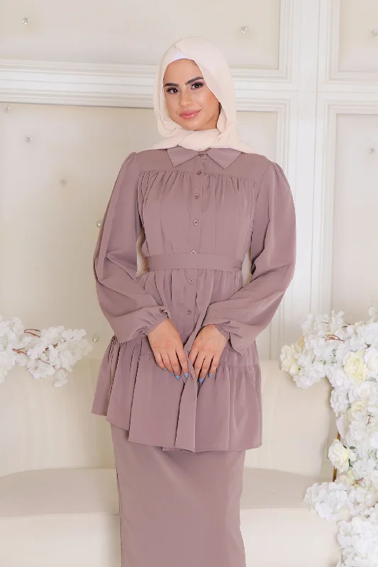 Deal of the Week Sadie Soft Smock Top- Mink
