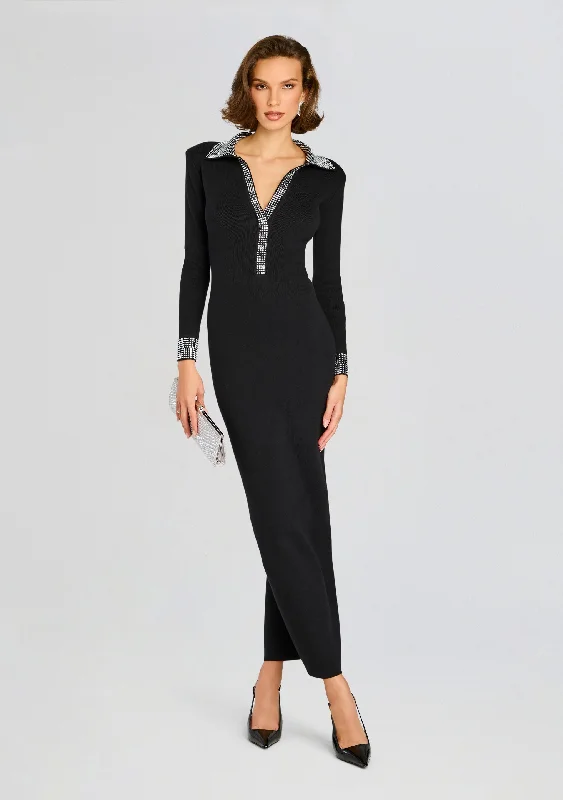 Deal Mania Shareen Embellished Knit Dress