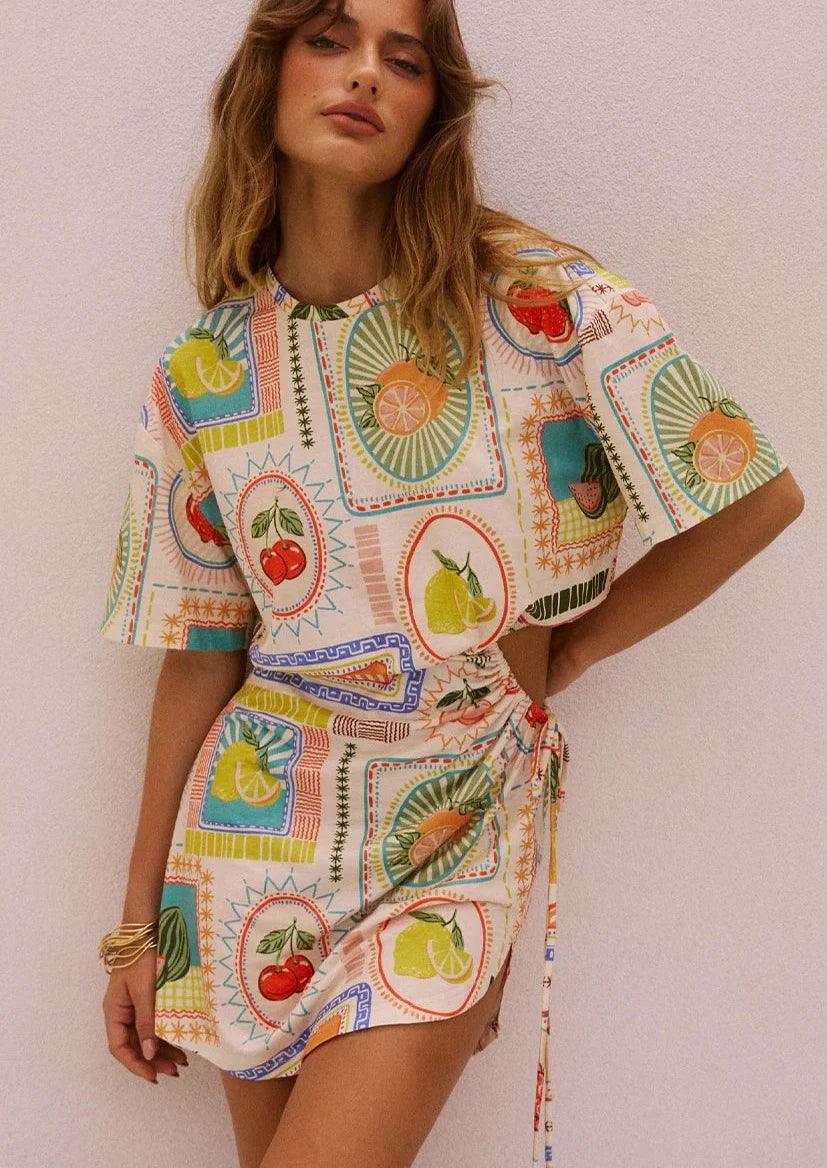 YEAR-End Sale Brizzie Mini Dress in Agatha Print