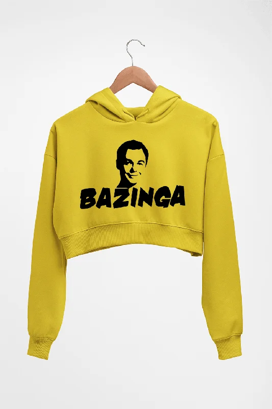 sleek hoodieSheldon Cooper Bazinga Crop HOODIE FOR WOMEN