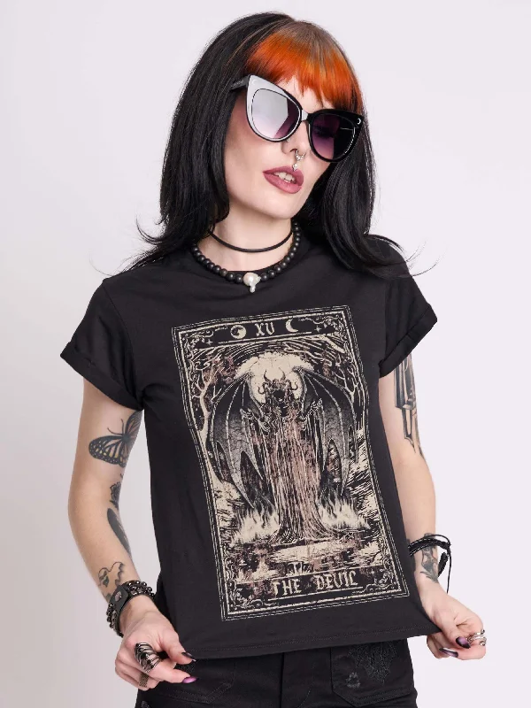 trendy wrap dressDevil Tarot Baby Tee