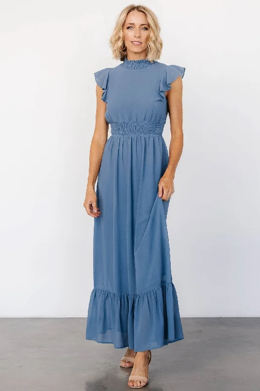 winter dressKearny Ruffle Maxi Dress | Whisper Blue