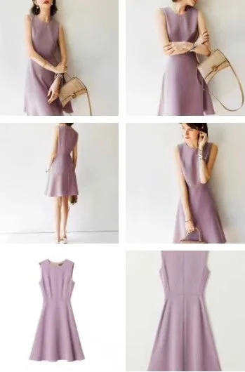 Get It Before It’s Gone Sleeveless Purple Skater Dress